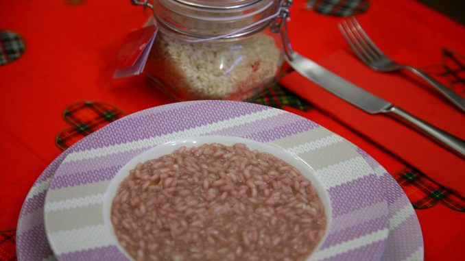 risotto melograno e castelmagno